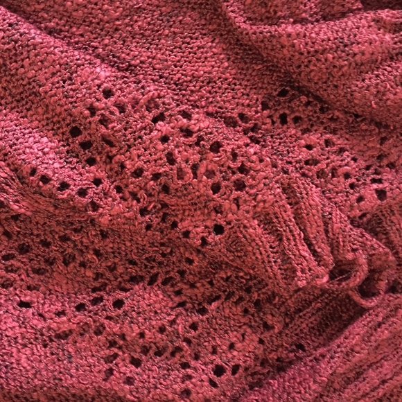 NWT Red Monteau Waterfall Crochet Cardigan Sz S - Picture 9 of 11